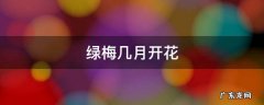 绿梅几月份开花 绿梅几月开花