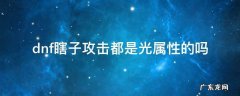 dnf瞎子是不是自带光属性攻击 dnf瞎子攻击都是光属性的吗