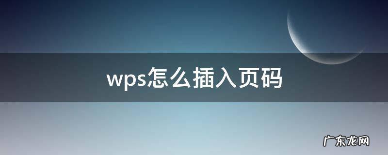 wps怎么插入页码 wps上怎么添加页码