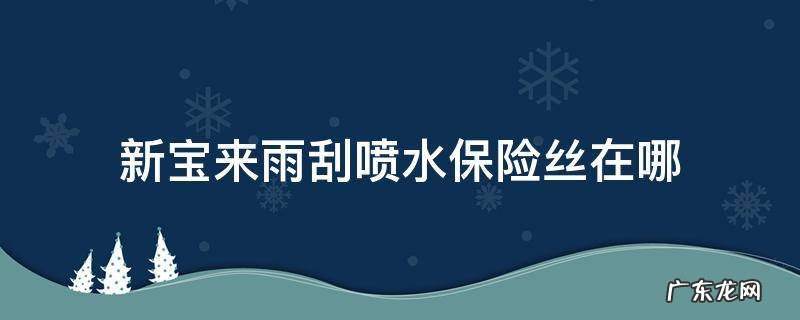 新宝来雨刮保险丝位置 新宝来雨刮喷水保险丝在哪