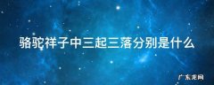 骆驼祥子中三起三落分别是什么 骆驼祥子 中的三起三落