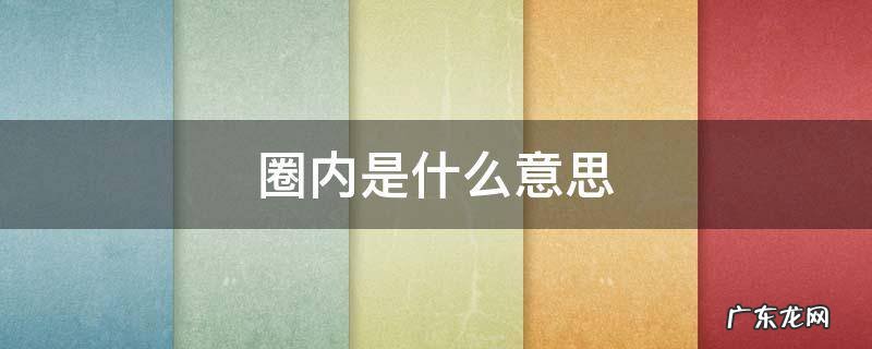 圈内是什么意思 抖音说的圈内是什么意思