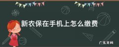 新农保在手机上怎么缴费 农村新农保在手机上怎么缴费