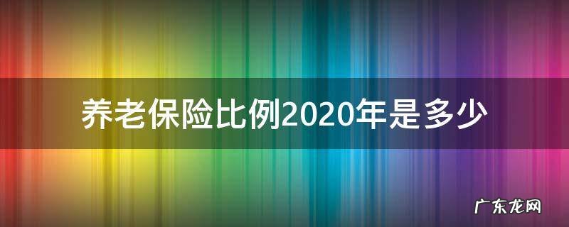 养老保险比例2020年是多少 2020年基本养老保险比例