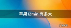 苹果12mini有多大内存 苹果12mini有多大