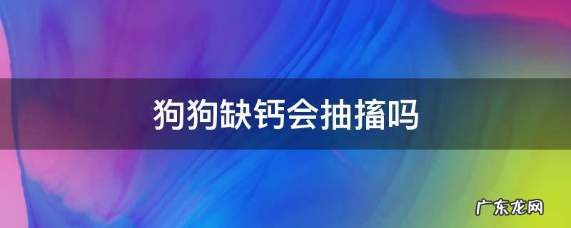 狗狗缺钙会不会抽搐 狗狗缺钙会抽搐吗