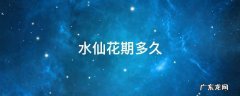 水仙花开多长时间 水仙花期多久