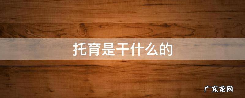 托育是干啥的 托育是干什么的