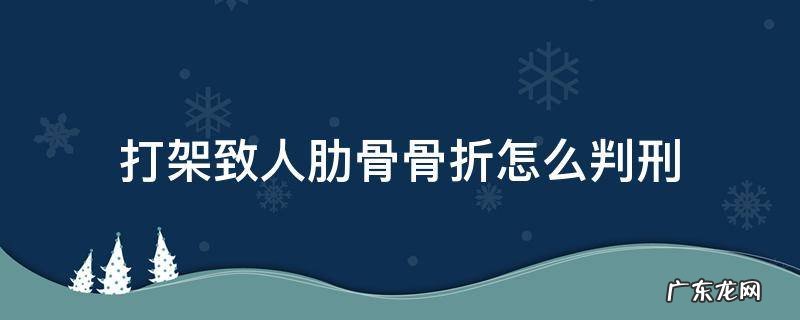 打架致人肋骨骨折怎么判刑 打架把人肋骨打轻微骨折怎么判