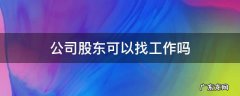 公司股东可以找工作吗 股东可不可以在公司工作