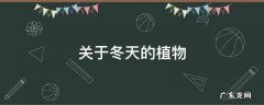 关于冬天的植物有哪些 关于冬天的植物