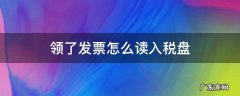 领了发票怎么读入税盘 税控盘领完发票怎么读入