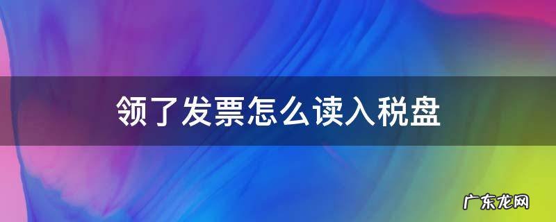 领了发票怎么读入税盘 税控盘领完发票怎么读入