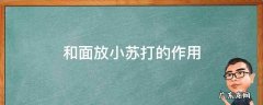 和面放小苏打的作用 和面放小苏打的作用与功效