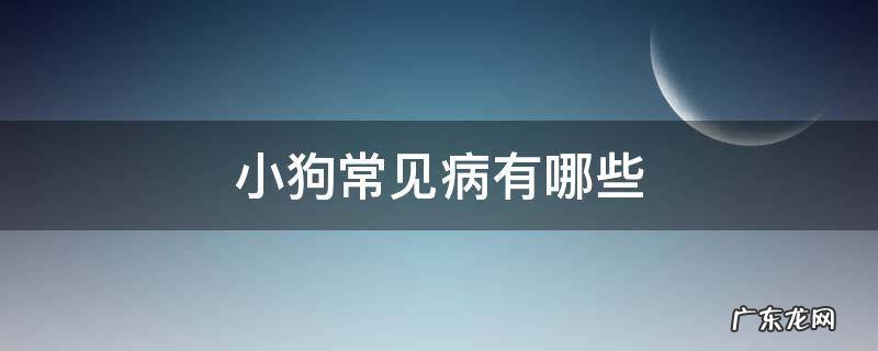 小狗常见病有哪些 小狗常见病及病症