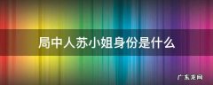 局中人里面的苏小姐是什么身份 局中人苏小姐身份是什么