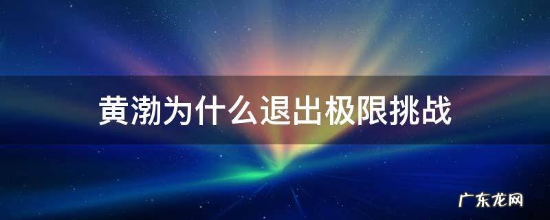黄渤为什么退出极限挑战 孙红雷黄磊黄渤为什么退出极限挑战