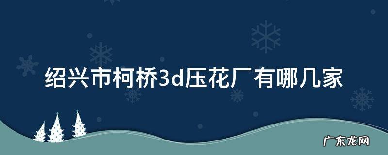 浙江绍兴三花厂 绍兴市柯桥3d压花厂有哪几家