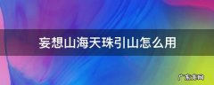 妄想山海天珠引山怎么用视频 妄想山海天珠引山怎么用