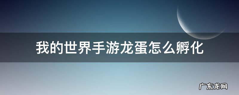 我的世界手游龙蛋怎么孵化 龙蛋孵化方法 我的世界手游龙蛋怎么孵化