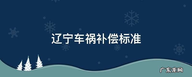 辽宁车祸补偿标准 辽宁车祸死亡赔偿标准