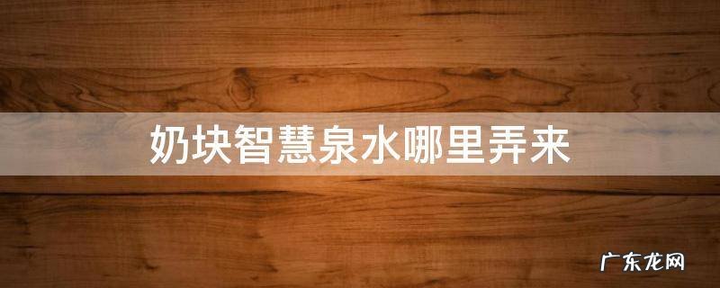 奶块智慧泉水坐标图片 奶块智慧泉水哪里弄来
