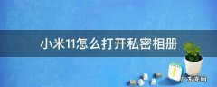 小米11怎么打开私密相册 小米11pro怎么打开私密相册