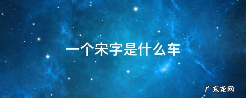 车牌一个宋字是什么车 一个宋字是什么车