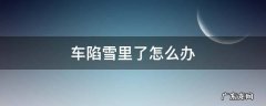 车陷雪里了怎么办 雪天车陷雪里面怎么办