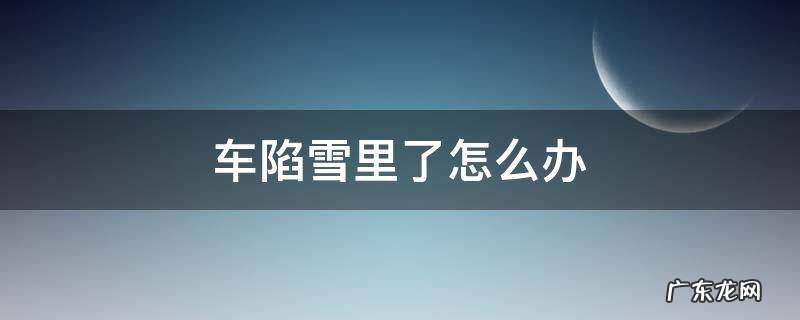 车陷雪里了怎么办 雪天车陷雪里面怎么办