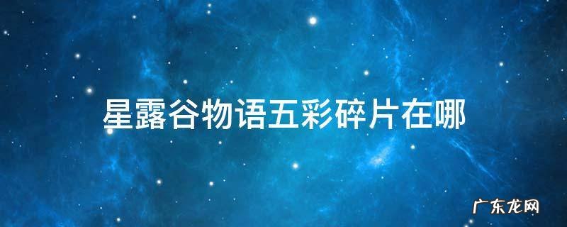 星露谷物语五彩碎片在哪 星露谷物语五彩碎片在哪里换