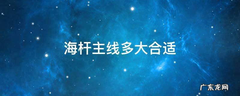 海杆主线多大合适 海竿装多少米主线合适