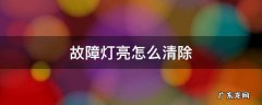 故障灯亮怎么消除 故障灯亮怎么清除