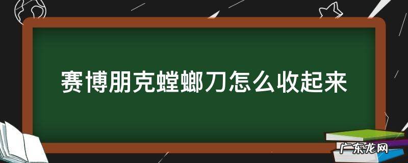 赛博朋克如何收起螳螂刀 赛博朋克螳螂刀怎么收起来