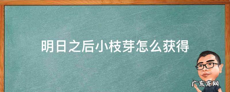 明日之后小枝芽怎么获得 明日之后小枝芽怎么获得视频?