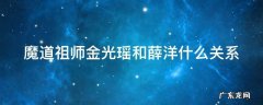 魔道祖师金光瑶和薛洋什么关系 魔道祖师金光瑶和薛洋什么关系呀