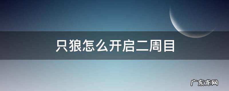 只狼怎么开启二周目 只狼怎么开第二周目