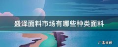 盛泽服装面料市场 盛泽面料市场有哪些种类面料