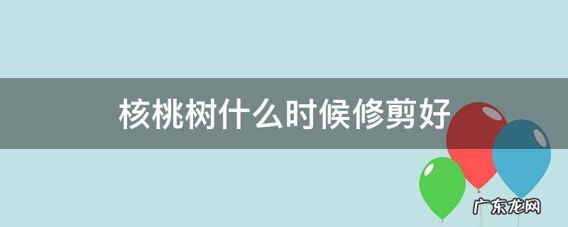 核桃树什么时候修剪好摘心 核桃树什么时候修剪好