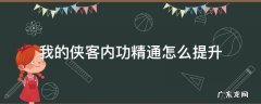 我的侠客内功精通怎么提升 我的侠客内功精通提升