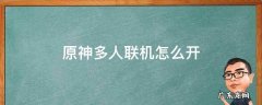 原神多人联机怎么开门 原神多人联机怎么开