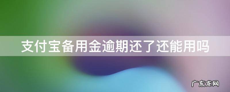 支付宝备用金逾期还了还能用吗 支付宝备用金逾期还了还能用吗安全吗