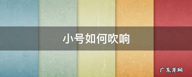 小号如何吹响视频 小号如何吹响