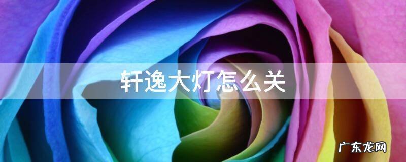 轩逸的车灯怎么关 轩逸大灯怎么关