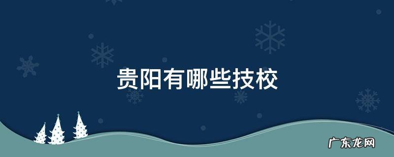 贵阳有哪些好的技校 贵阳有哪些技校