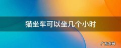 猫可以坐多长时间的车 猫坐车可以坐几个小时