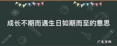 成长不期而遇生日如期而至的意思 成长不期而遇生日如期而至这句话什么意思