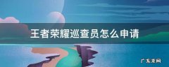 《王者荣耀》巡查员网站 王者荣耀巡查员怎么申请
