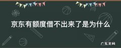京东有额度,为啥借不出来 京东有额度借不出来了是为什么