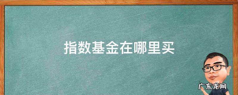 指数基金在哪里买手续费低 指数基金在哪里买